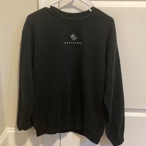 Black Aesthetic Messenger Unisex Crewneck Sweatshirt